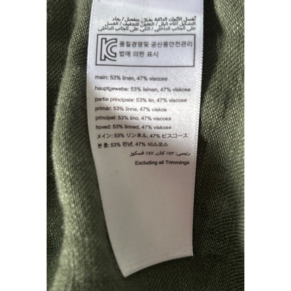 Joules USA Women’s Size 16 Linen Blend Cropped Pants Green - Picture 6 of 6